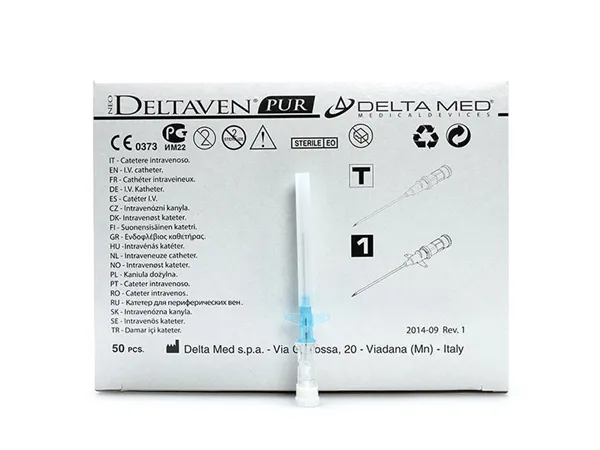 Kanyla i.v. s křídly, G22, modrá, Neo Delta Ven1, doprodej