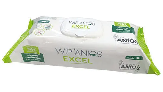Dezinfekční ubrousky bezalkoholové WIP ANIOS EXCEL 100ks