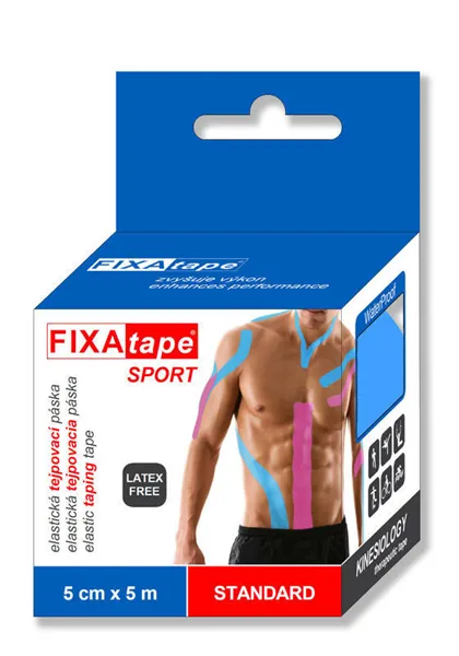 Fixatape Kinesio Standard 5 cm x 5 m, tejpovací páska  růžová, 