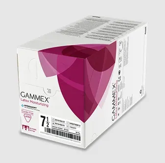 Rukavice operační, NESTERILNÍ bepudrové GAMMEX Latex Moisturizing, vel. 8,5