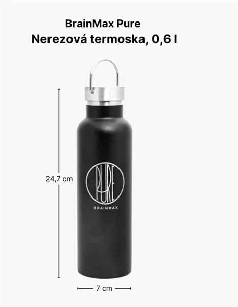 BrainMax Pure Nerezová termoska, 0,6 l