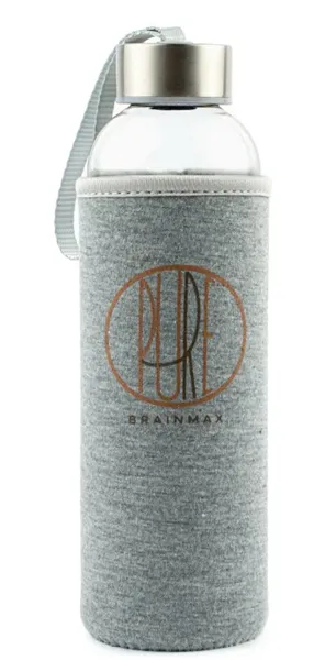 BrainMax Pure Skleněná láhev v termo obalu, 530 ml