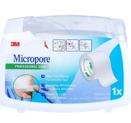 Micropore 2,5 cm x 5 m náplast na cívce, hypoalergenní, netkaná textílie