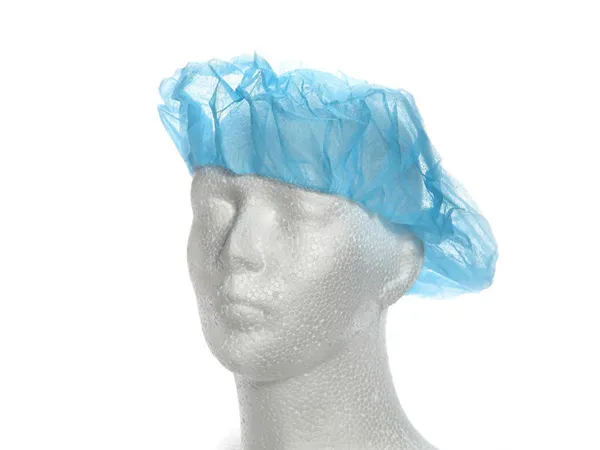 Operační čepice  oválná jednorázová (baret) s gumičkou, netkaný textil