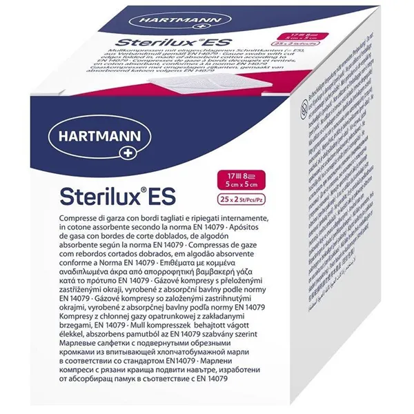 Sterilux ES, sterilní komprese, 10 x 10 cm, ( 25 x 2 ks)