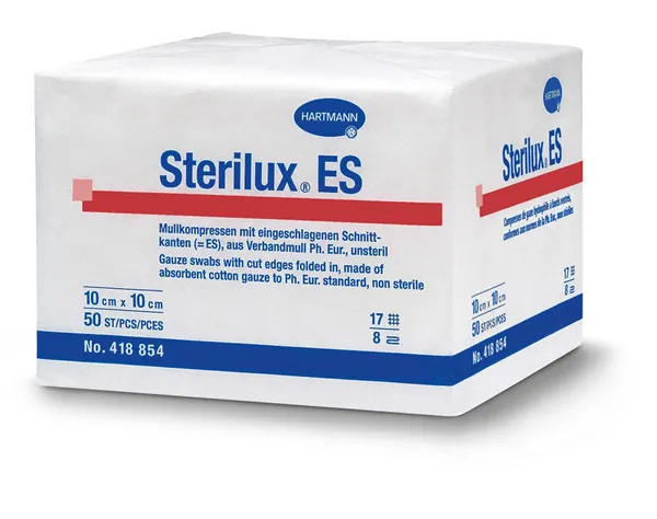 Sterilux ES 10 x 20 cm, nesterilní komprese, gázové, 100 ks