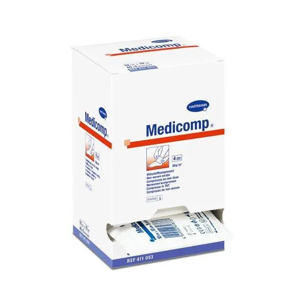 Medicomp 10 x 20 cm, nesterilní komprese, netkaný tex.,100 ks