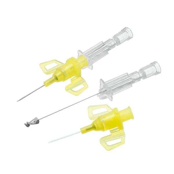 Kanyla i.v. Introcan Safety 3, G24, 0,7x19 mm, žlutá, s křidélky 