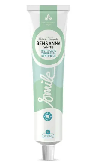 Ben & Anna Zubní pasta s fluoridem (75 ml) - White