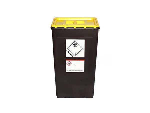 Kontejner na kontaminovaný odpad hranatý, celkový objem 60 l