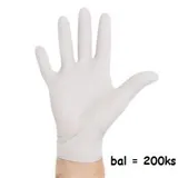 Rukavice Basic, bílé, XS, bezprašné
