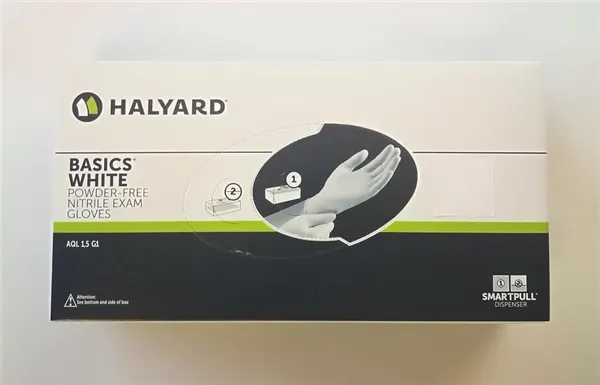 Rukavice Basic, bílé, XS, bezprašné