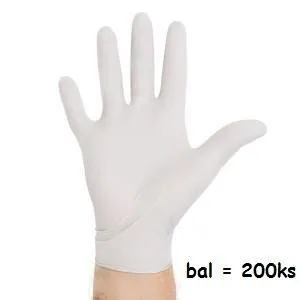 Rukavice Basic, bílé, L , bílé, bezprašné