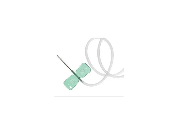 Intravenózní kanyla, s křídlem, zelená, 21G, hadička 19cm, 50ks