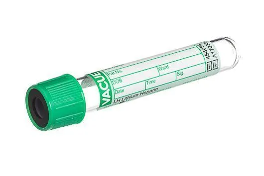 Zkumavka VACUETTE zelená, 4 ml, LH pro přípravu plazmy, lithium, heparin