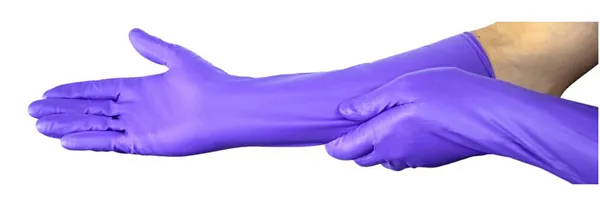 Rukavice vyšetřovací Purple Nitrile MAX bezprašné vel. XL