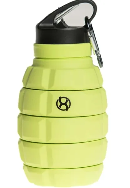 BrainMax Grenade bottle, skládací silikonová lahev na vodu,zelená, 580 ml
