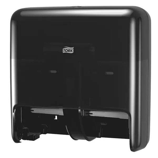 Zásobník na 4 role bezdutinkového toaletního papíru Tork OptiServe, černý T7