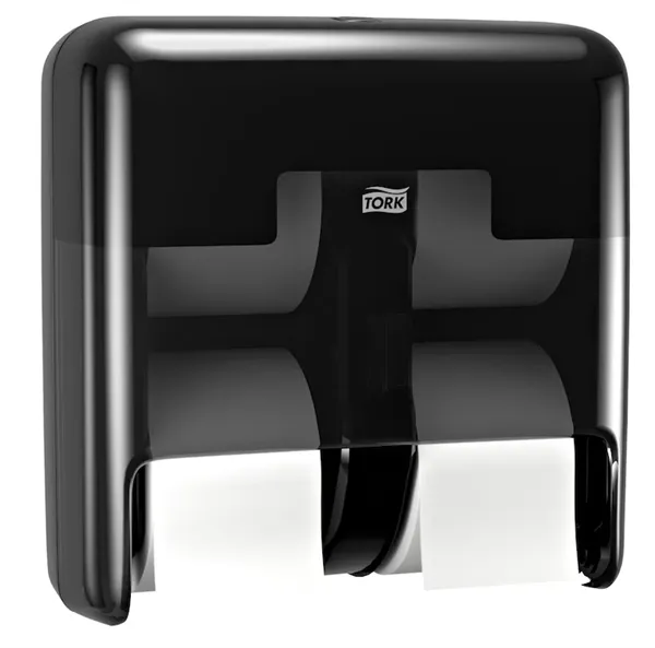 Zásobník na 4 role bezdutinkového toaletního papíru Tork OptiServe, černý T7