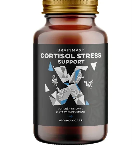 BrainMax Cortisol Stress Support, komplex pro zvládání stresu, 60 rostlinných kapslí