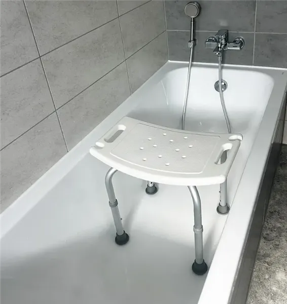 Stolička do sprchy hranatá s držákem sprchy nos. 120kg