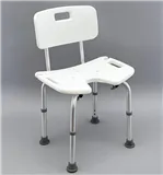 Židle do sprchy s hygienickým výřezem nos. 120kg