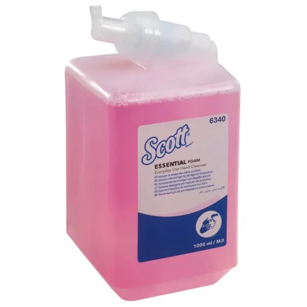 Scott  Essential čistící pěna na ruce 1l, pro každodenní použití, růžová