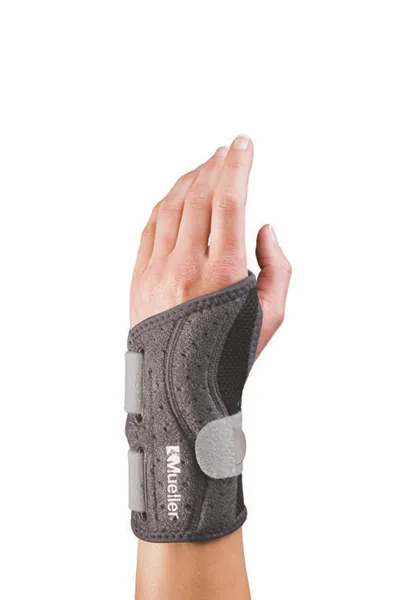 Mueller Adjust-to-fit wrist brace left, ortéza na zápěstí, šedá, levá