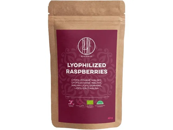 BrainMax Pure Lyofilizované maliny, BIO, 45 g