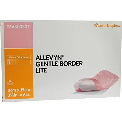 Allevyn Gentle Border Lite 8 x 15 cm, bal=10ks