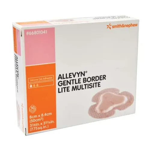 Allevyn Gentle Border Lite Multisite 8 x 8,4 cm bal=10ks