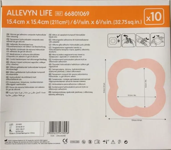 Allevyn Life 15,4 cm x 15,4 cm