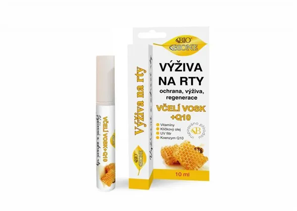 Výživa na rty med + Q10 10 ml