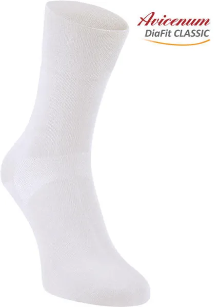 Ponožky bavlněné, 36-39, bílé 0000,  DiaFIT CLASSIC
