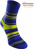 Ponožky bavlněné, 36-39 modrá/limeta 5060, DiaFit CLASSIC