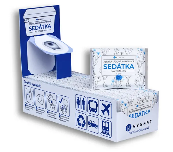 Jednorázová papírová sedátka- kapesní balení 10 ks