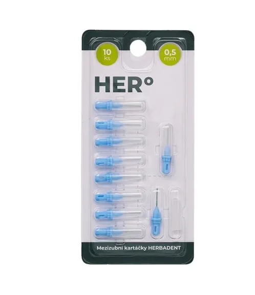 HER - mezizubní kartáček - 0,5 mm modrý