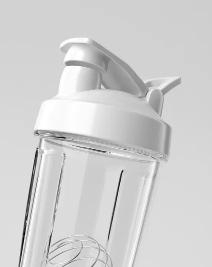 Vilgain Shaker Pro 400ml ⁠–⁠ s praktickým poutkem, zaobleným dnem a spirálou, černý