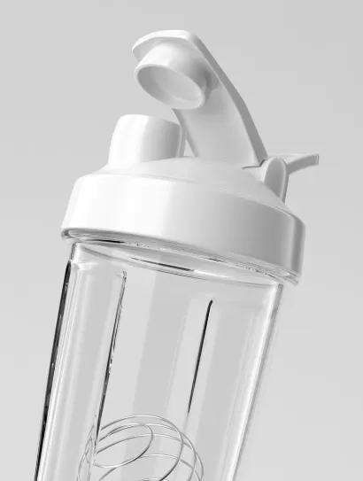 Vilgain Shaker Pro 600ml ⁠–⁠ s praktickým poutkem, zaobleným dnem a spirálou, černý