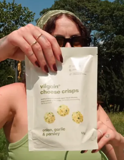 Vilgain Sýrové křupky ⁠–⁠ křupavý snack, bez příchutě, 50g