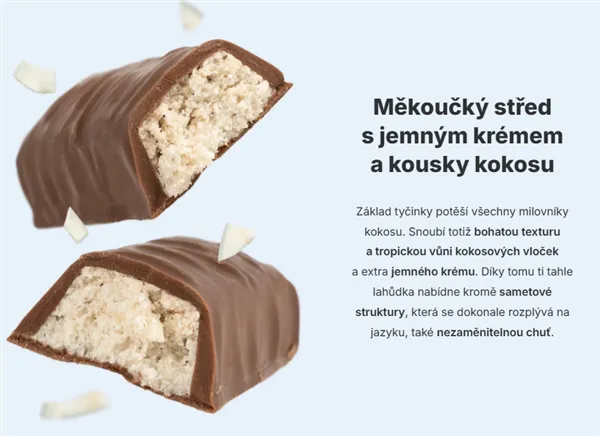 Vilgain Trouble Protein Bar Kokos s mléčnou čokoládou 55g