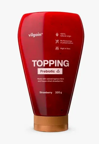 Vilgain Prebiotic Topping ⁠–⁠ hustý přírodní topping 320g, jahoda