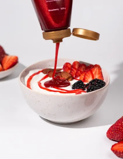 Vilgain Prebiotic Topping ⁠–⁠ hustý přírodní topping 320g, jahoda
