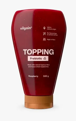 Vilgain Prebiotic Topping ⁠–⁠ hustý přírodní topping 320g, malina