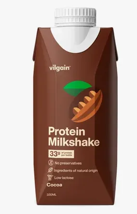 Vilgain Protein Milkshake ⁠–⁠ kakaový mléčný proteinový nápoj 33g