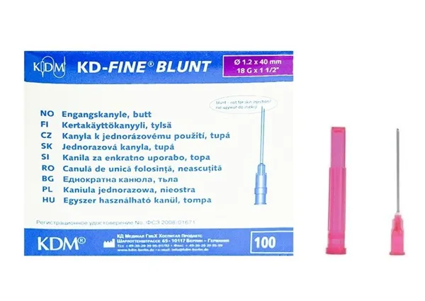 Jehla tupá KDM fine blunt 18G 1,2x40mm