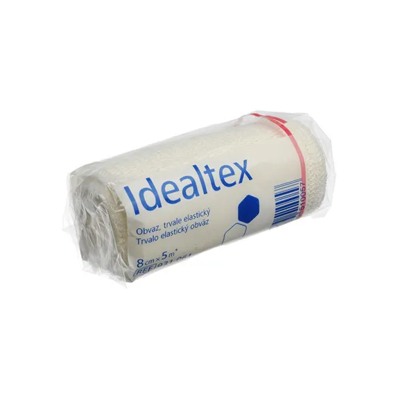 Idealtex, obinadlo elastické, dlouhotažné, 8 cm x 5 m