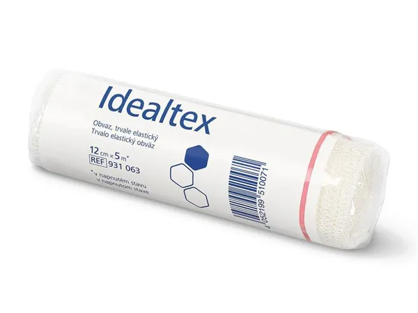 Idealtex, obinadlo elastické, dlouhotažné, 12 cm x 5 m