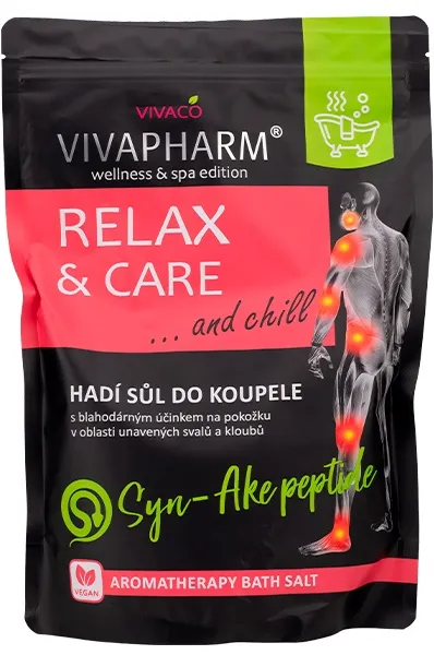 Vivapharm Sůl do koupele s hadím jedem Relax a Care 1000g