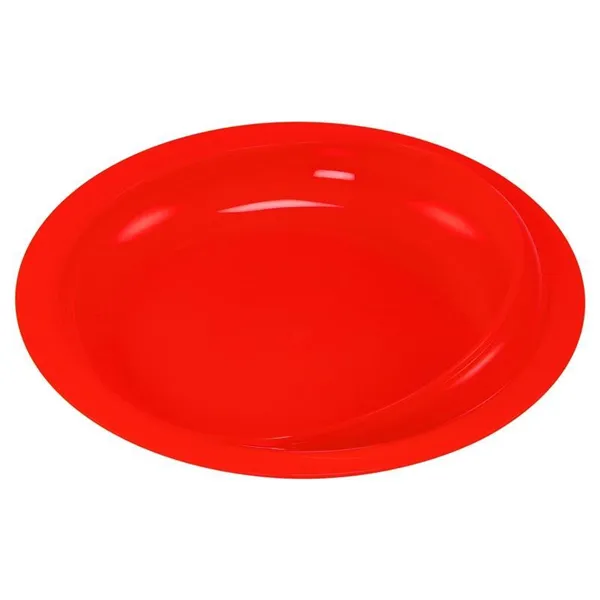 Talíř s vyvýšeným okrajem, bílý, červený, průměr 23,5 cm